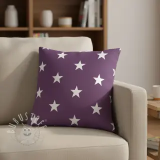 Baumwollstoff Stars purple