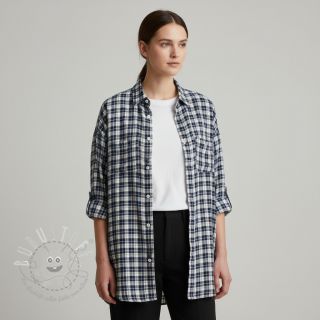 Baumwollstoff YARN DYED CHECK BRUSHED Silva design B