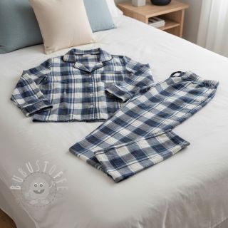 Baumwollstoff YARN DYED CHECK BRUSHED Silva design A