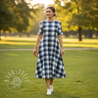 Baumwollstoff YARN DYED CHECK BRUSHED Silva design A