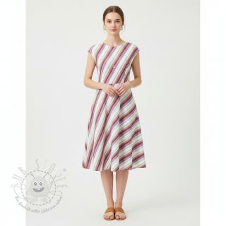 Baumwollstoff YARN DYED Line multi