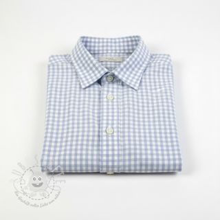 Baumwollstoff YARN DYED CHECK BRUSHED light blue