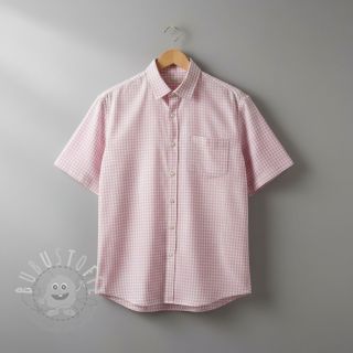 Baumwollstoff YARN DYED CHECK BRUSHED light rose