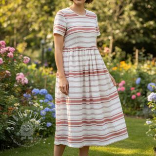 Baumwollstoff YARN DYED Structure brique