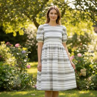 Baumwollstoff YARN DYED Structure army green