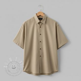 Baumwollstoff popeline light brown