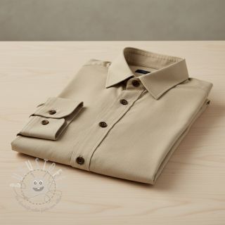 Baumwollstoff popeline dark beige