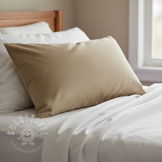 Baumwollstoff popeline dark beige