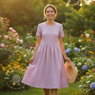 Baumwollstoff popeline dark powder