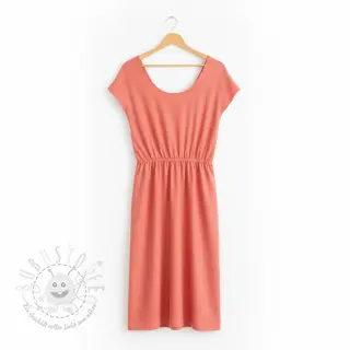 Baumwollstoff popeline dark coral