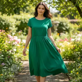Baumwollstoff popeline emerald