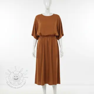 Baumwollstoff popeline dark cognac