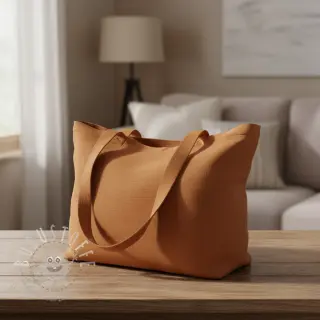 Baumwollstoff popeline dark cognac