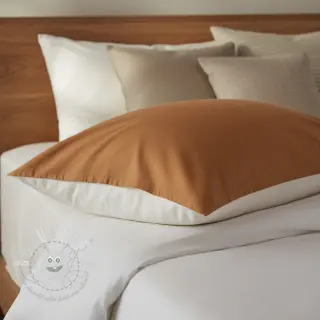 Baumwollstoff popeline dark cognac