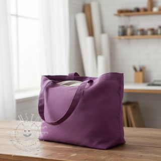 Baumwollstoff popeline aubergine