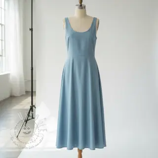 Baumwollstoff popeline light indigo