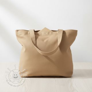 Baumwollstoff popeline taupe