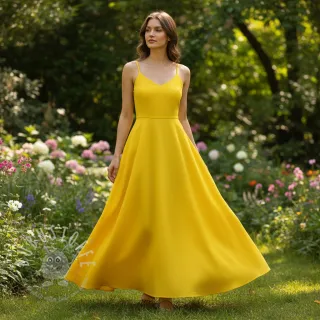 Baumwollstoff popeline lemon