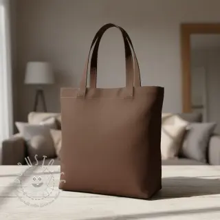 Baumwollstoff popeline dark brown