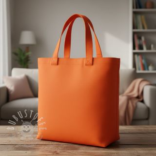 Baumwollstoff popeline flame orange