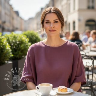 Baumwollstoff SLUB WASHED mauve