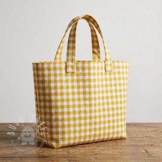 Baumwollstoff Check ochre