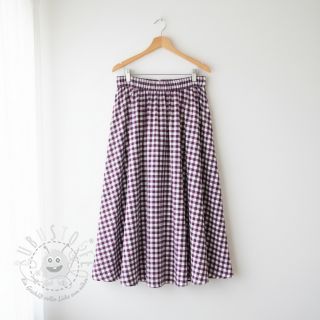 Baumwollstoff Check aubergine