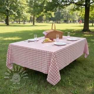 Baumwollstoff Check old rose