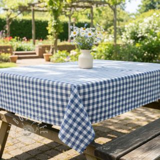 Baumwollstoff Check blue