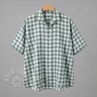 Baumwollstoff Check teal