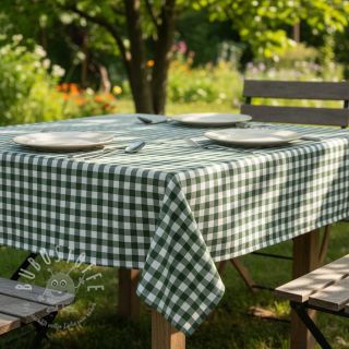 Baumwollstoff Check dark green