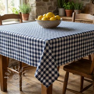 Baumwollstoff Check navy