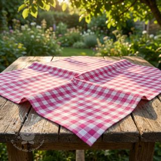 Baumwollstoff Check fuchsia