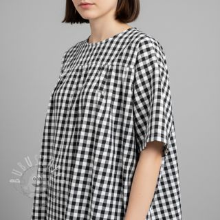 Baumwollstoff Check black