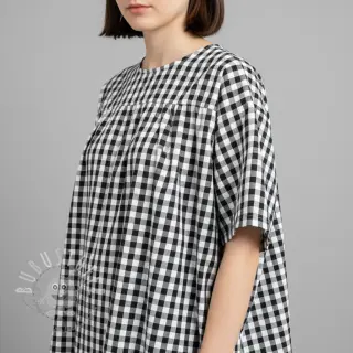 Baumwollstoff Check black