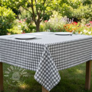 Baumwollstoff Check grey