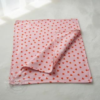 Baumwollstoff FLANNEL Hearts pink