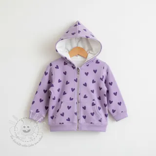 Baumwollstoff FLANNEL Hearts lavender