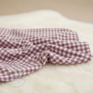 Baumwollstoff FLANNEL Check mauve