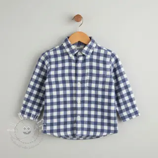 Baumwollstoff FLANNEL Check blue