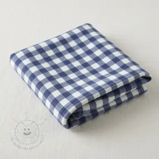 Baumwollstoff FLANNEL Check blue
