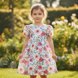 Baumwollstoff Flower Sonja red digital print