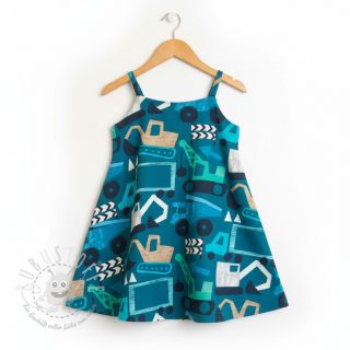 Baumwollstoff Vehicles petrol digital print