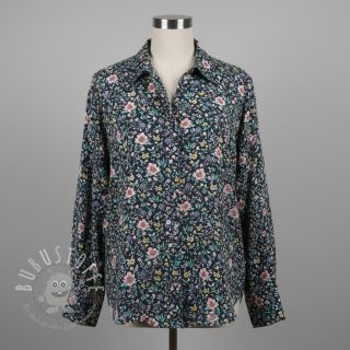 Baumwollstoff Flowers Tara navy design B digital print