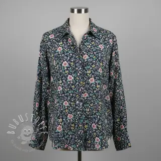Baumwollstoff Flowers Tara navy design B digital print
