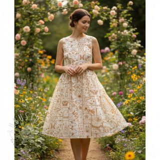 Baumwollstoff Boho off white