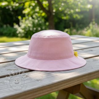Baumwollstoff mit Leinen PREMIUM light pink