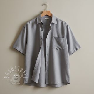 Baumwollstoff mit Leinen PREMIUM light grey