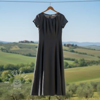 Baumwollstoff mit Leinen PREMIUM dark grey