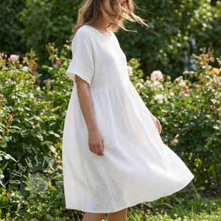 Baumwollstoff STRETCH Baby white